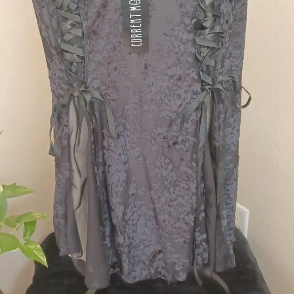 DOLLSKILL CURRENT MOOD 1X STRETCHY SOMETIMES FOREVER MINI DRESS BLACK - Picture 4 of 10